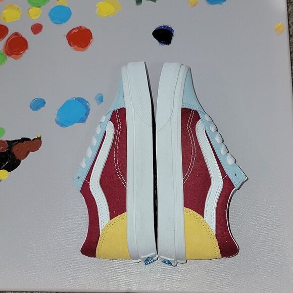 Vans Old Skool Classic Retro Rainbow Multi Color Skate Shoes Size 13 - Picture 8 of 10